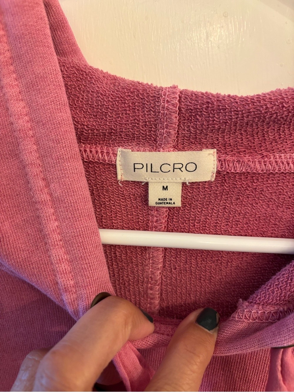 Pilcro Rose-Pink Ruffle-Hem Hoodie Pullover (NWOT) - Picture 4 of 8
